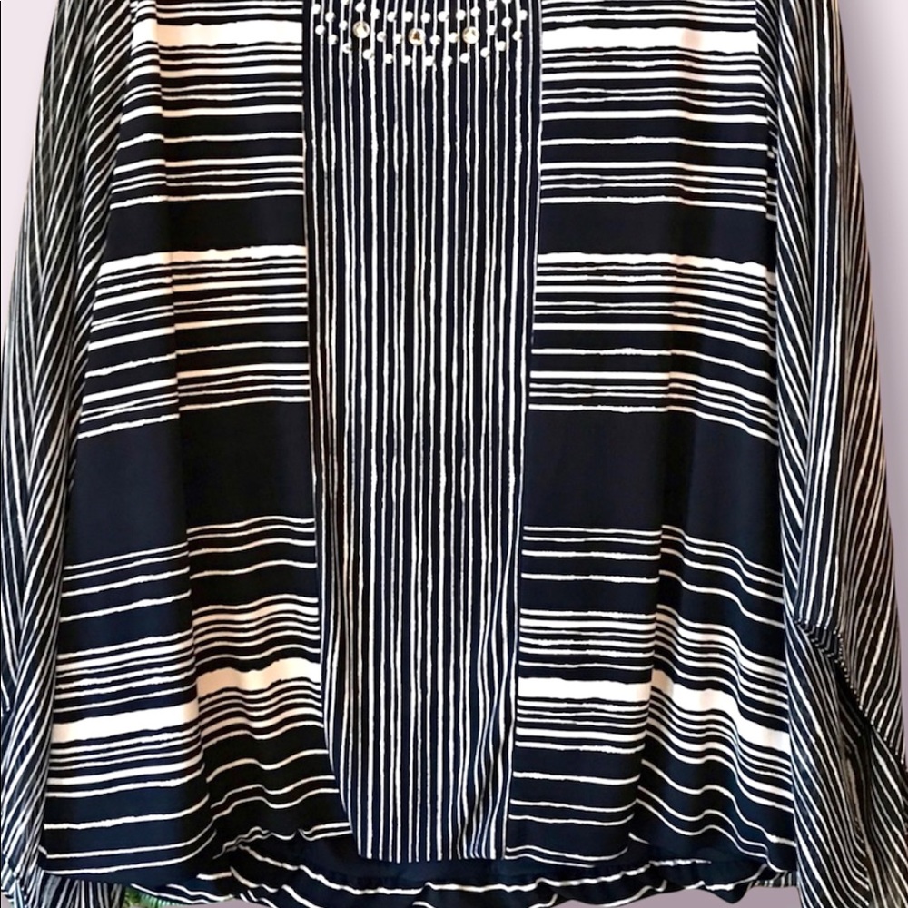 Alfani plus size bell sleeve rhinestones blouse 3X